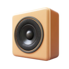 a speaker on a white background