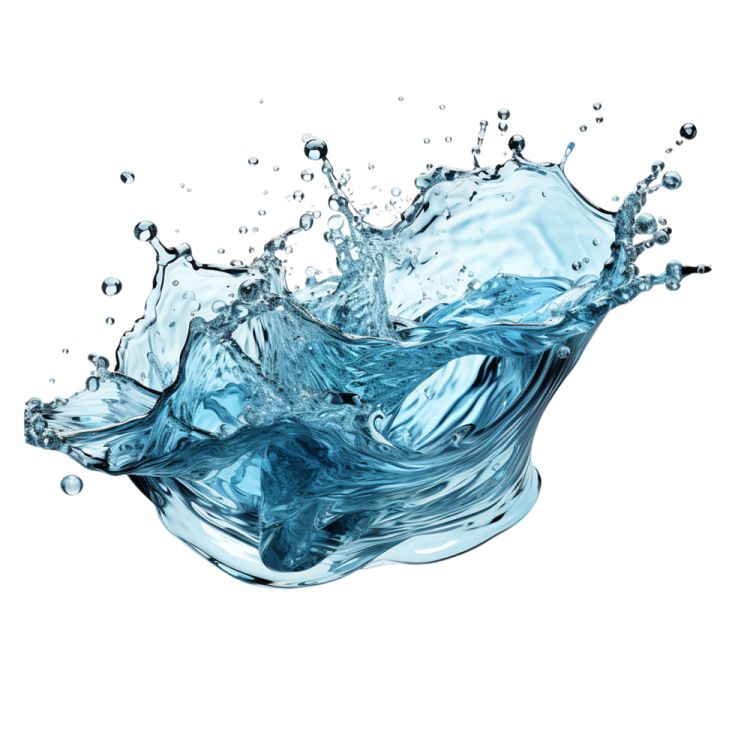 a splash of water on white background