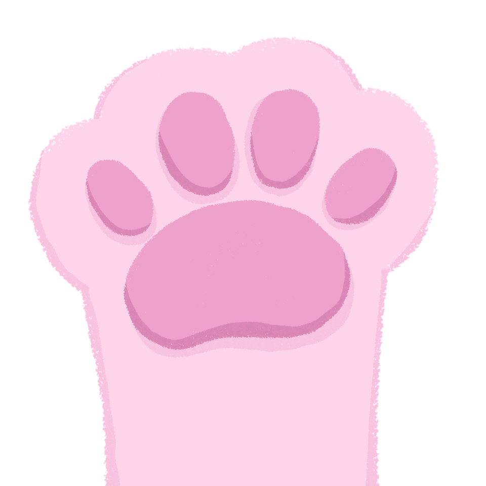 a pink paw print