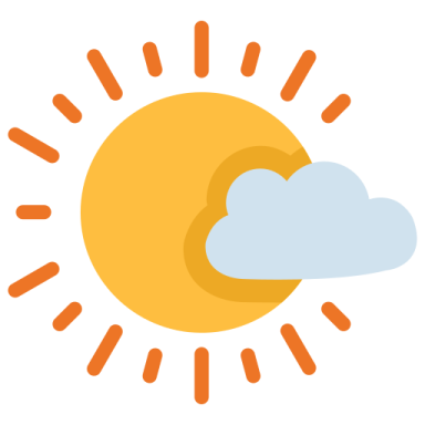 the sun with a cloud in it