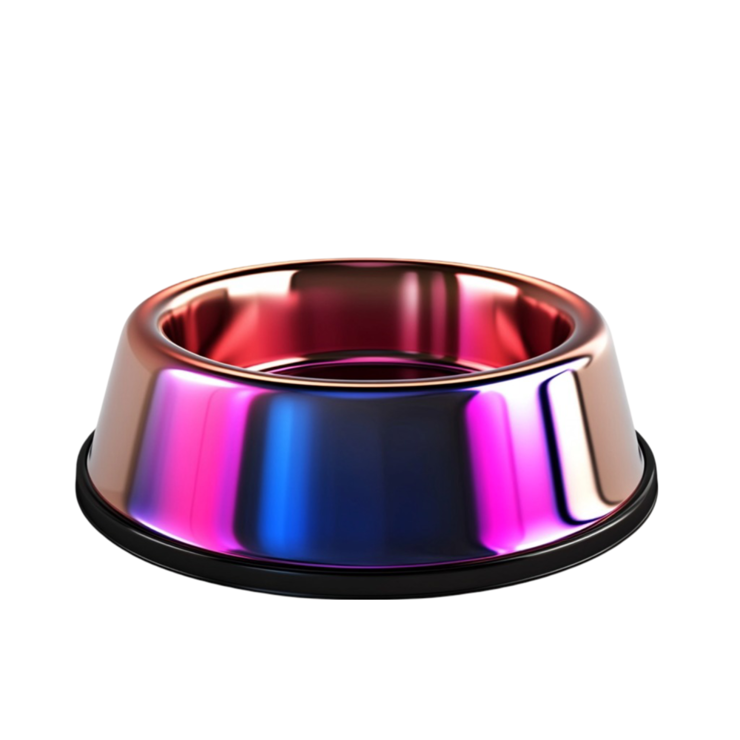 a pink and blue ring on a white background
