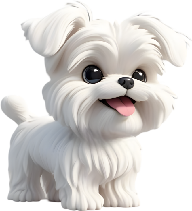 a cute little white dog with big eyes