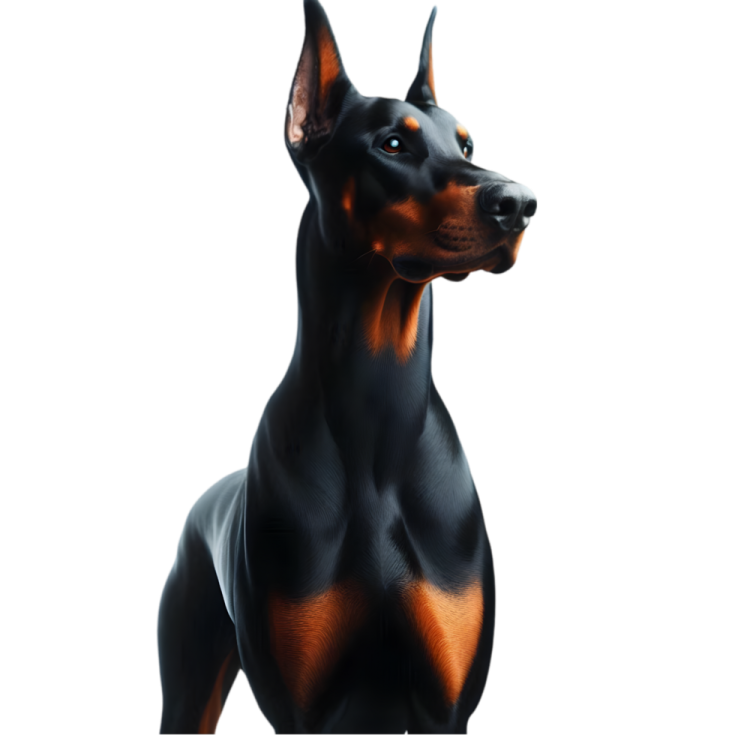 a black and brown dog with long ears