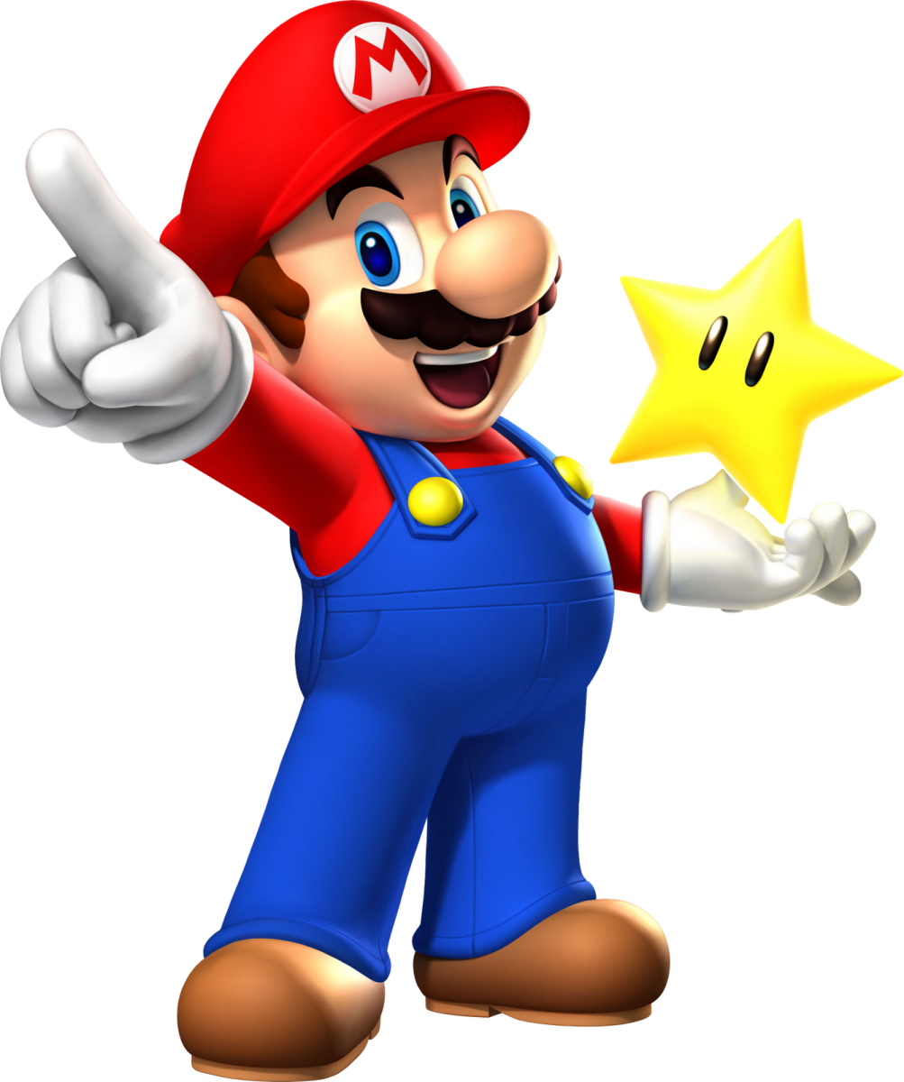 a cartoon character with a star in his hand