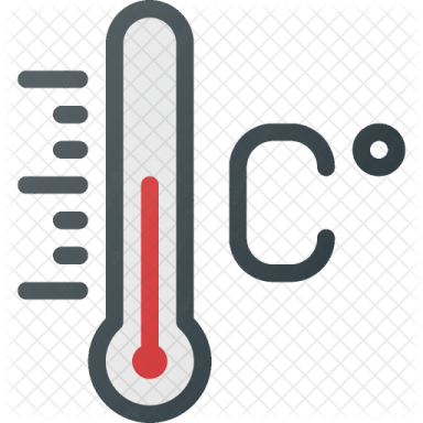 a thermometer on a white background