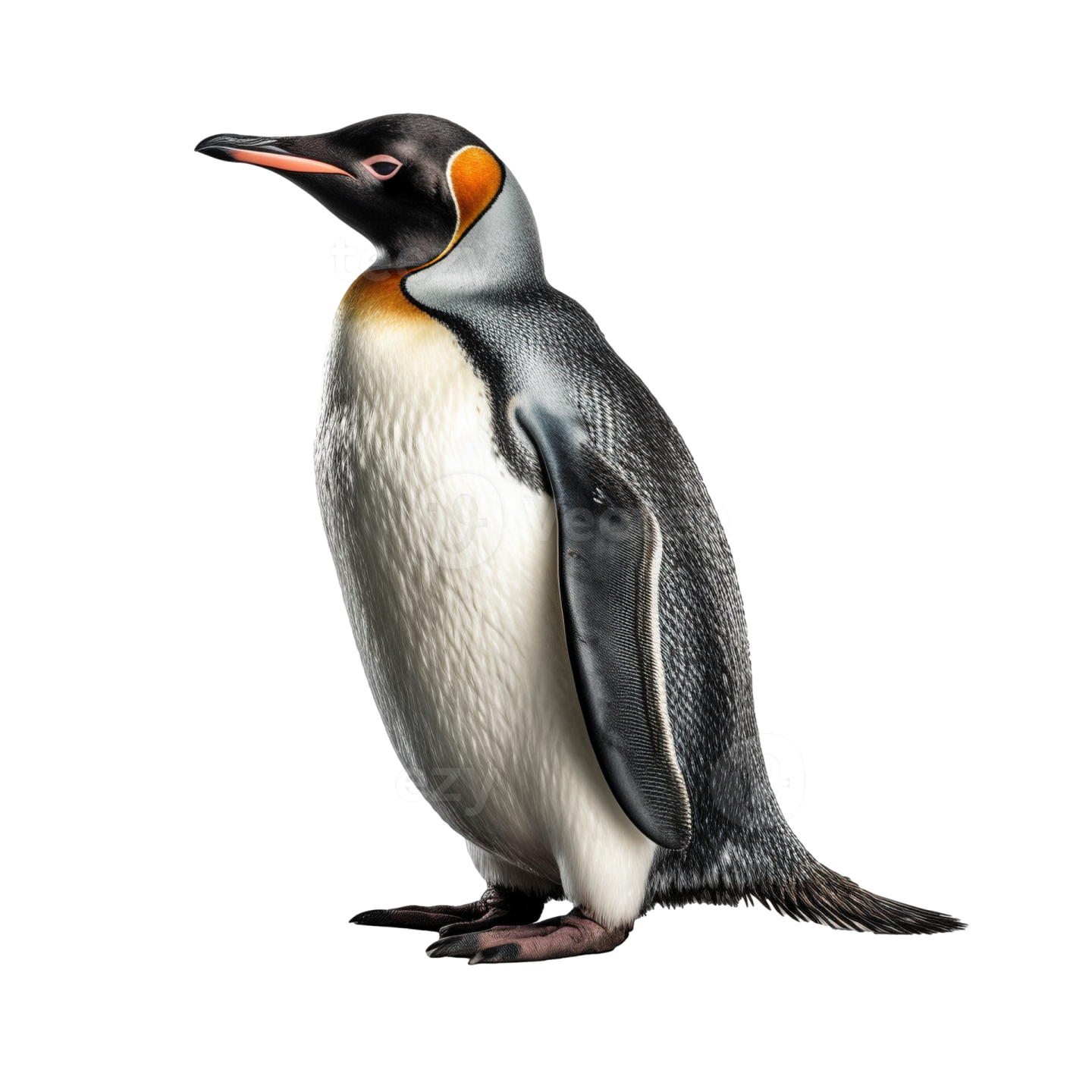 a penguin on a white background
