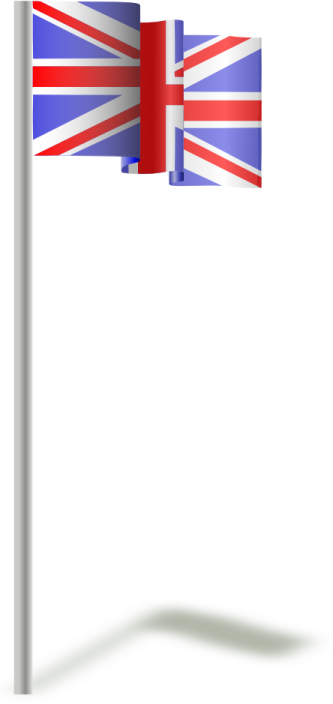 a british flag flying in the wind