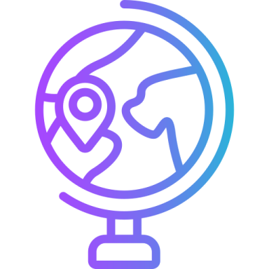 a globe with the earth in it