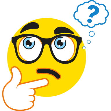 a yellow smiley face with a thought bubble above it