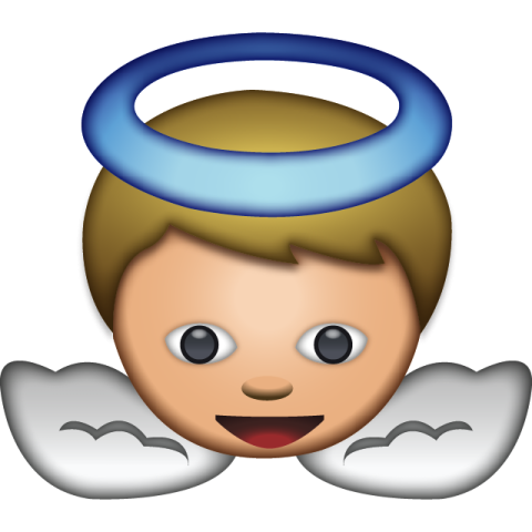 an angel with a halo on his head