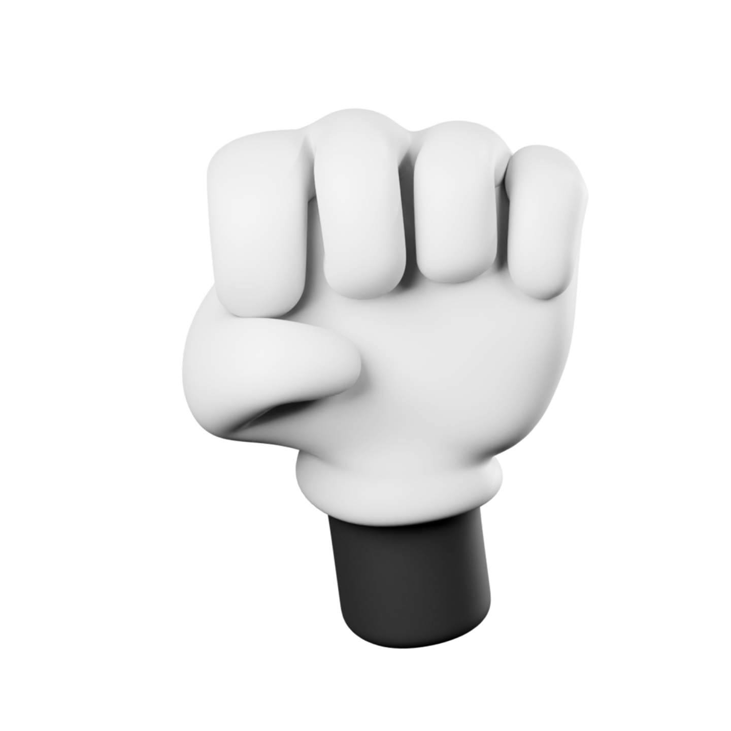 a black and white fist with one hand raised
