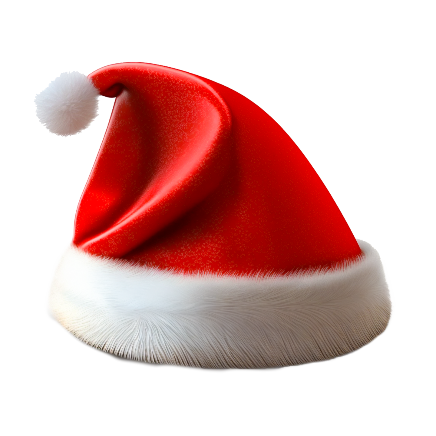 a red santa hat
