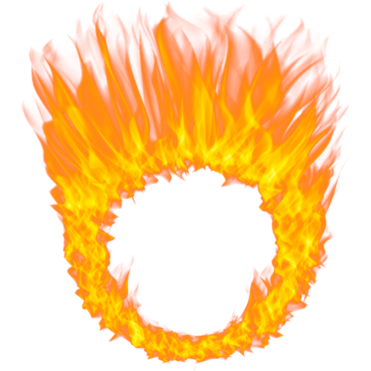 a fire ring on a white background