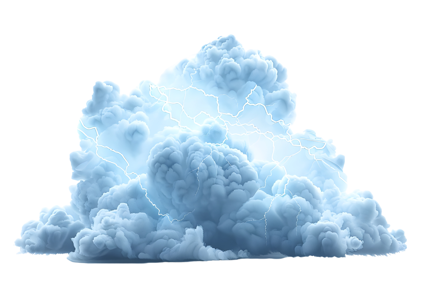 a cloud with lightning coming out of it