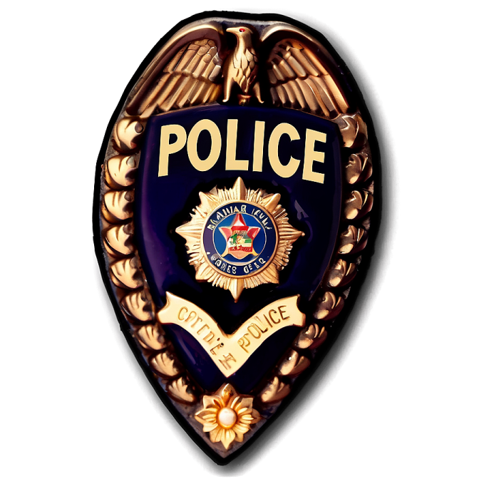 a police badge on a white background