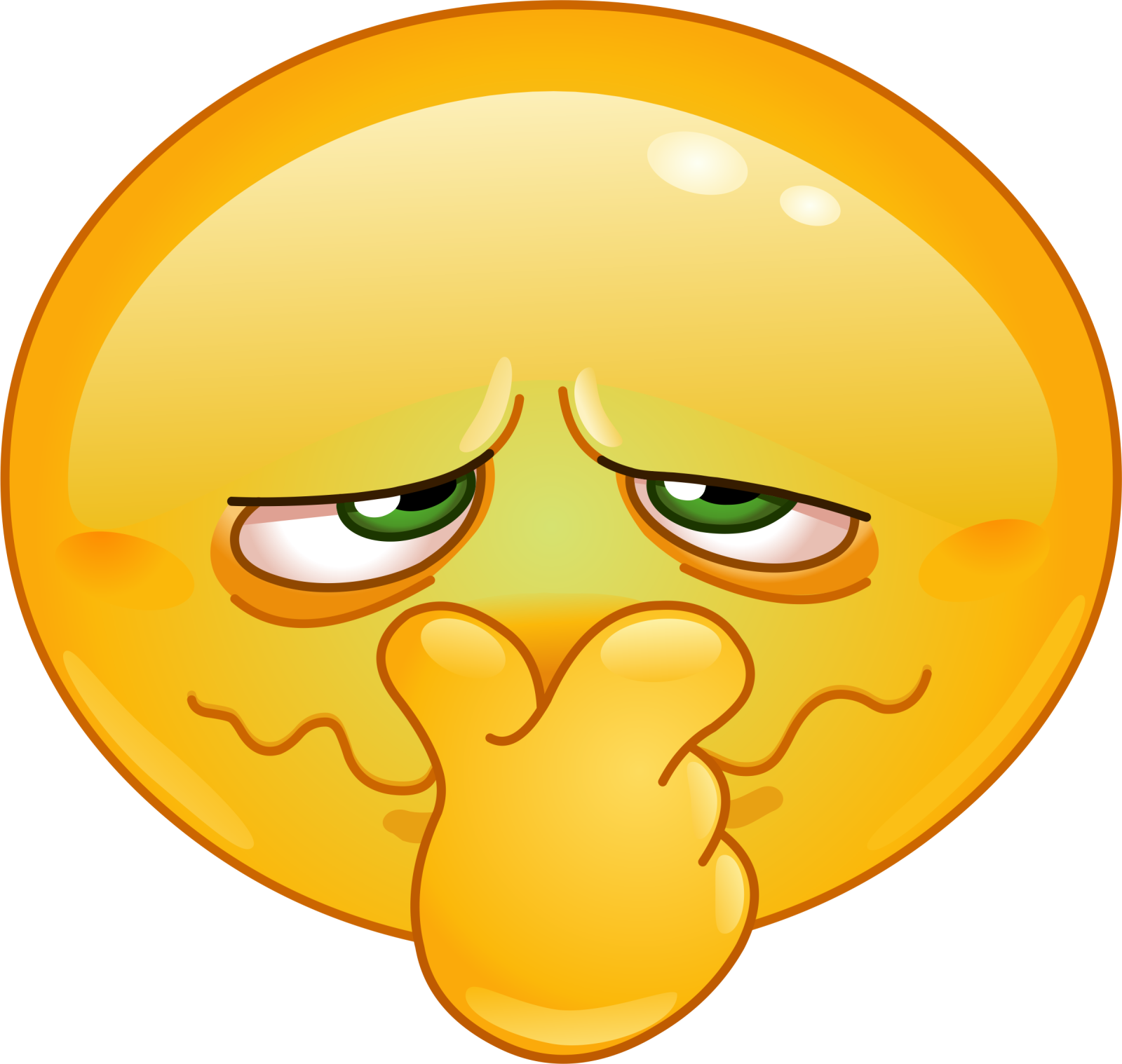a yellow smiley face with an open mouth