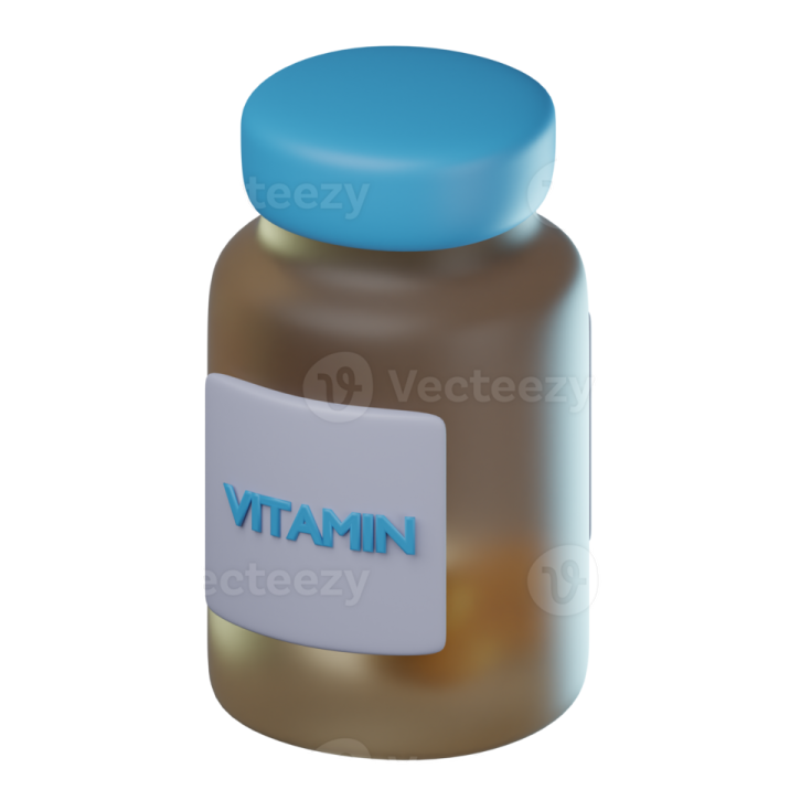 a bottle of vitamin with the word vitamin