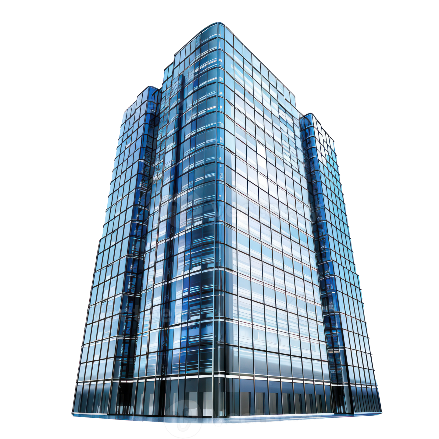 an office building with a glass facade