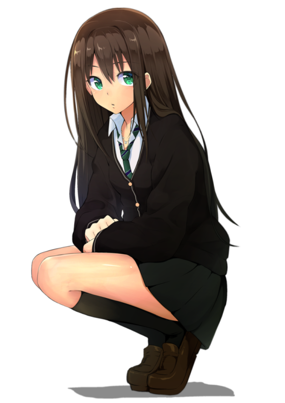 a girl sitting on the ground with her legs crossed