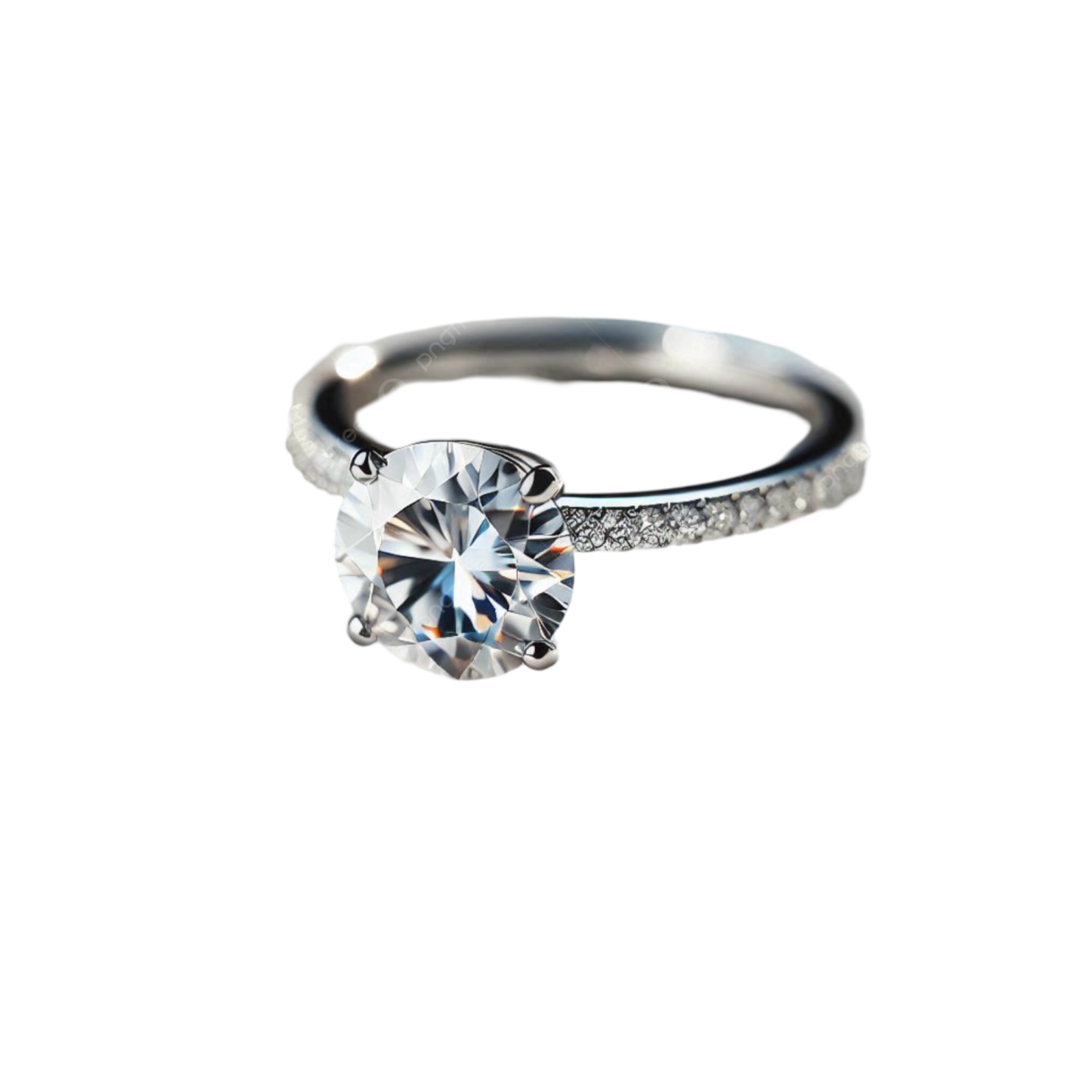 a diamond engagement ring with diamonds on the side