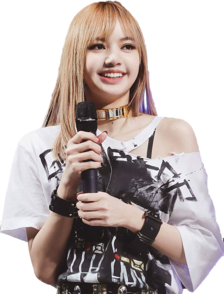 a woman in a white shirt holding a microphone