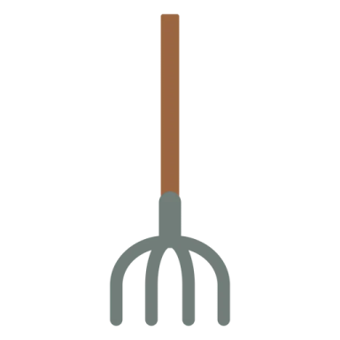a shovel on a white background