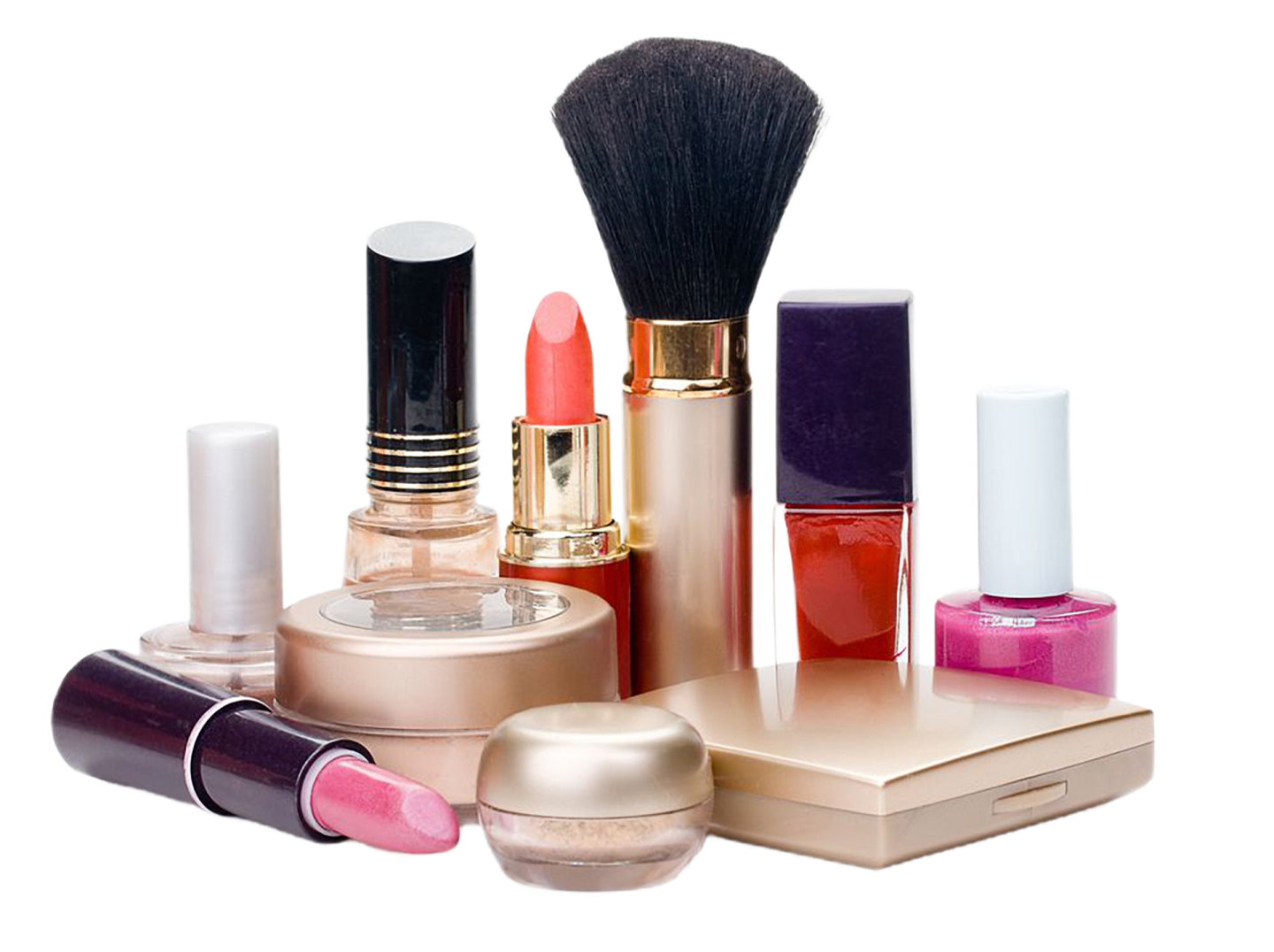 a variety of makeup products