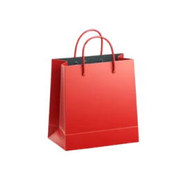 a red shopping bag