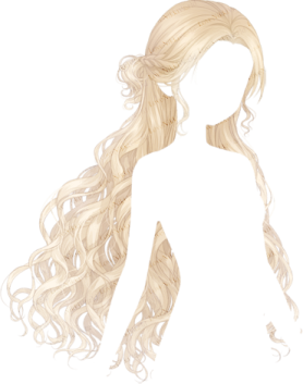 a drawing of a woman with long blonde hair
