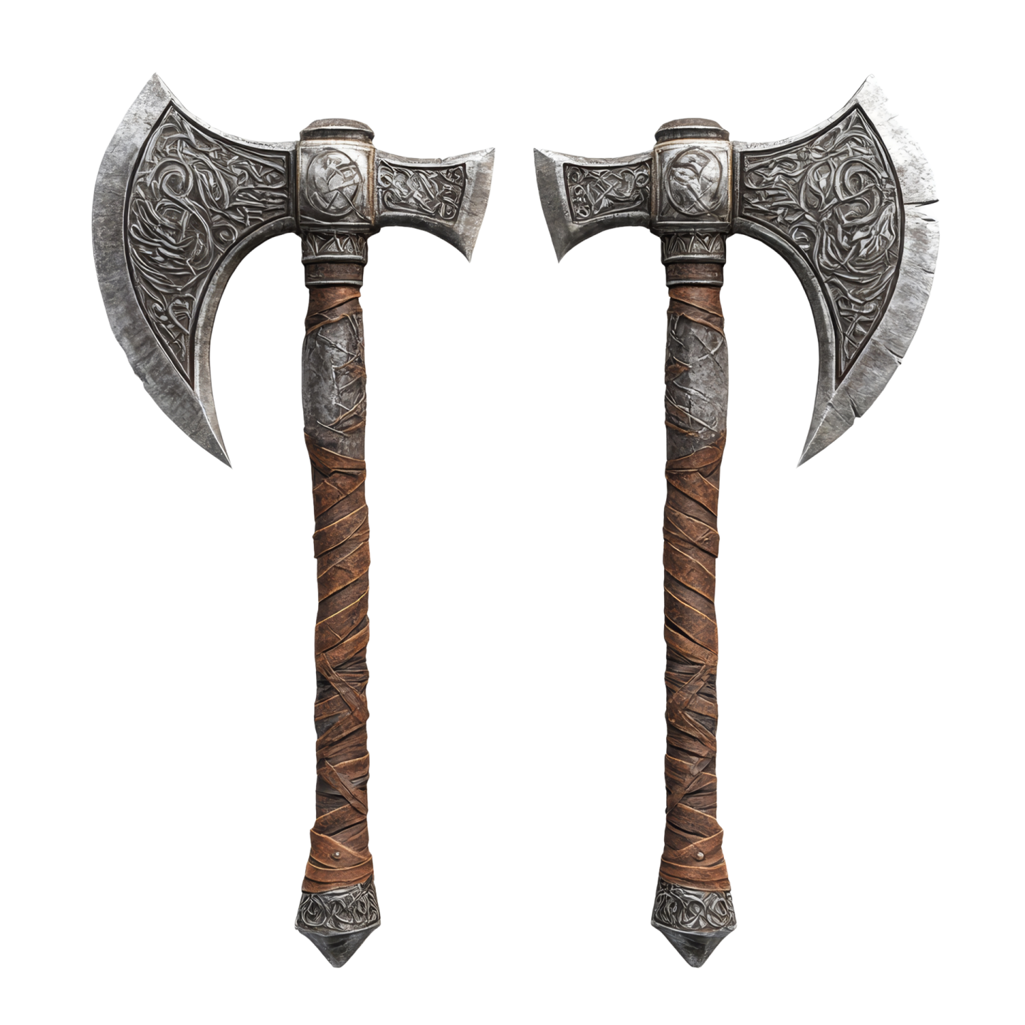 two axes on a white background