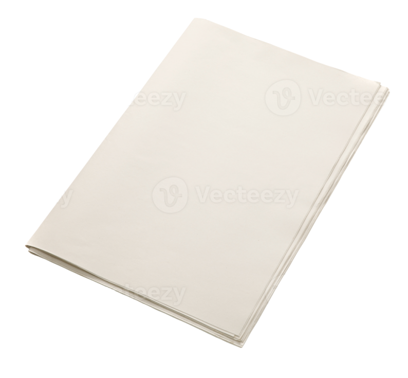 a blank paper sheet on a white background