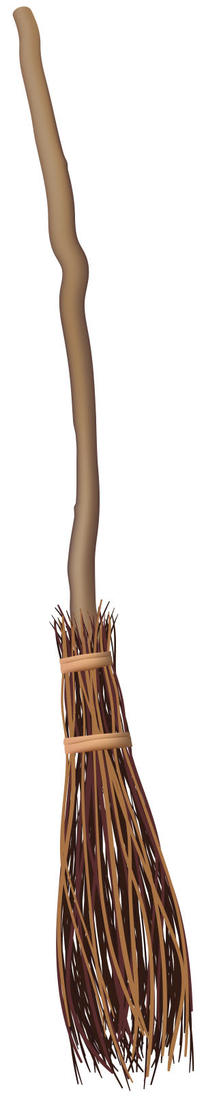 an illustration of a broom with a long handle