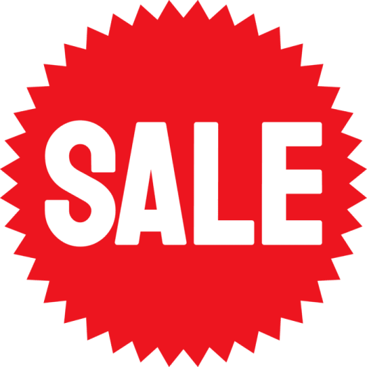 a sale sign with the word sale on it