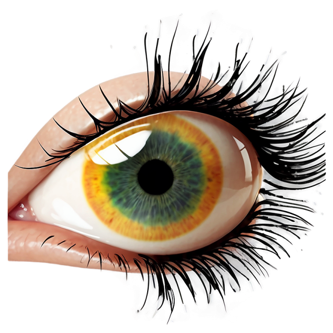 a close up of an eye with long eyelashes