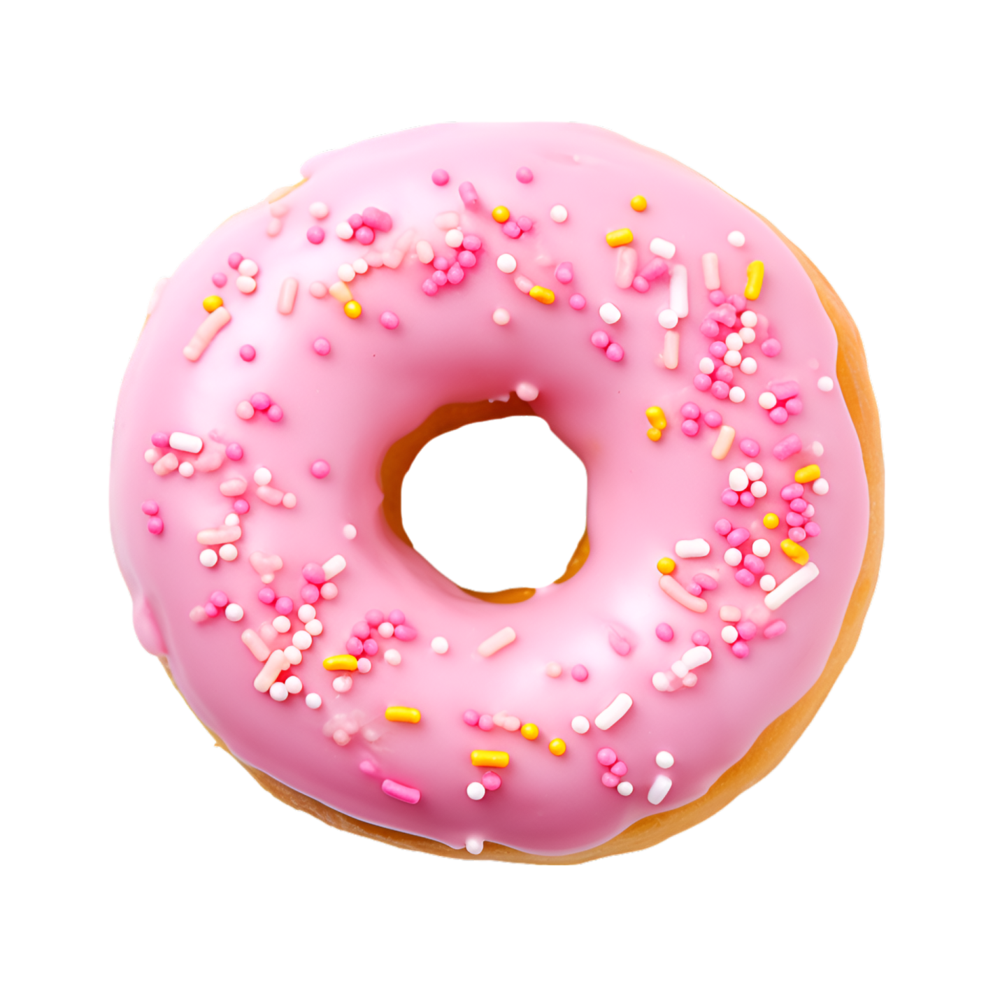 the donut is pink