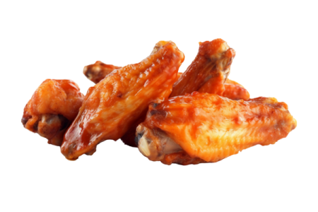 chicken wings on a white background