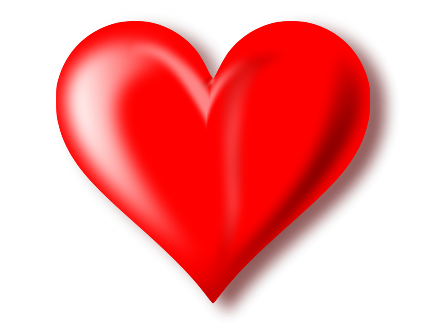a red heart on a white background