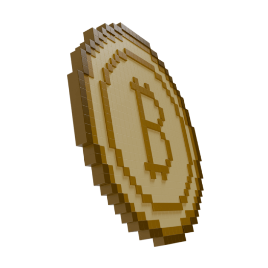a gold coin on a white background
