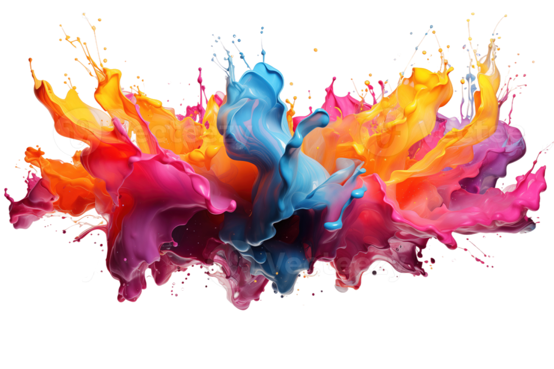 colorful paint splashs