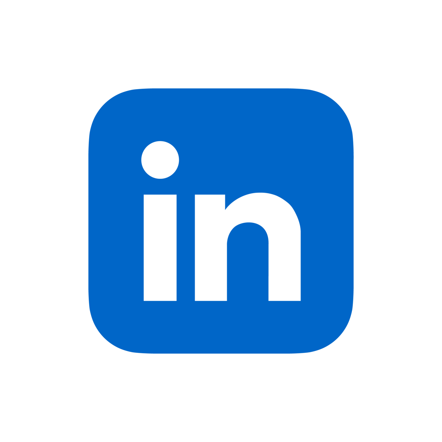 a blue linked logo on a white background
