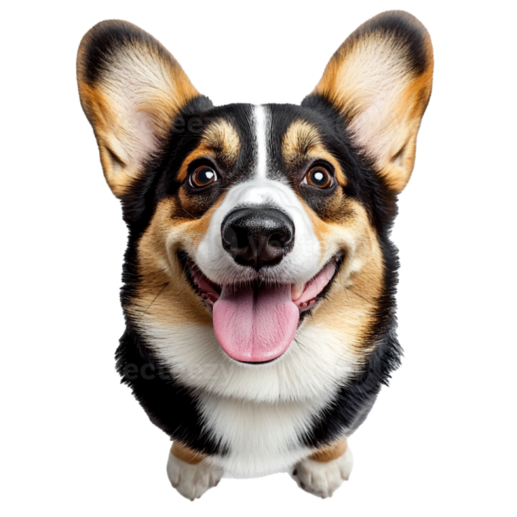a dog with its tongue sticking out