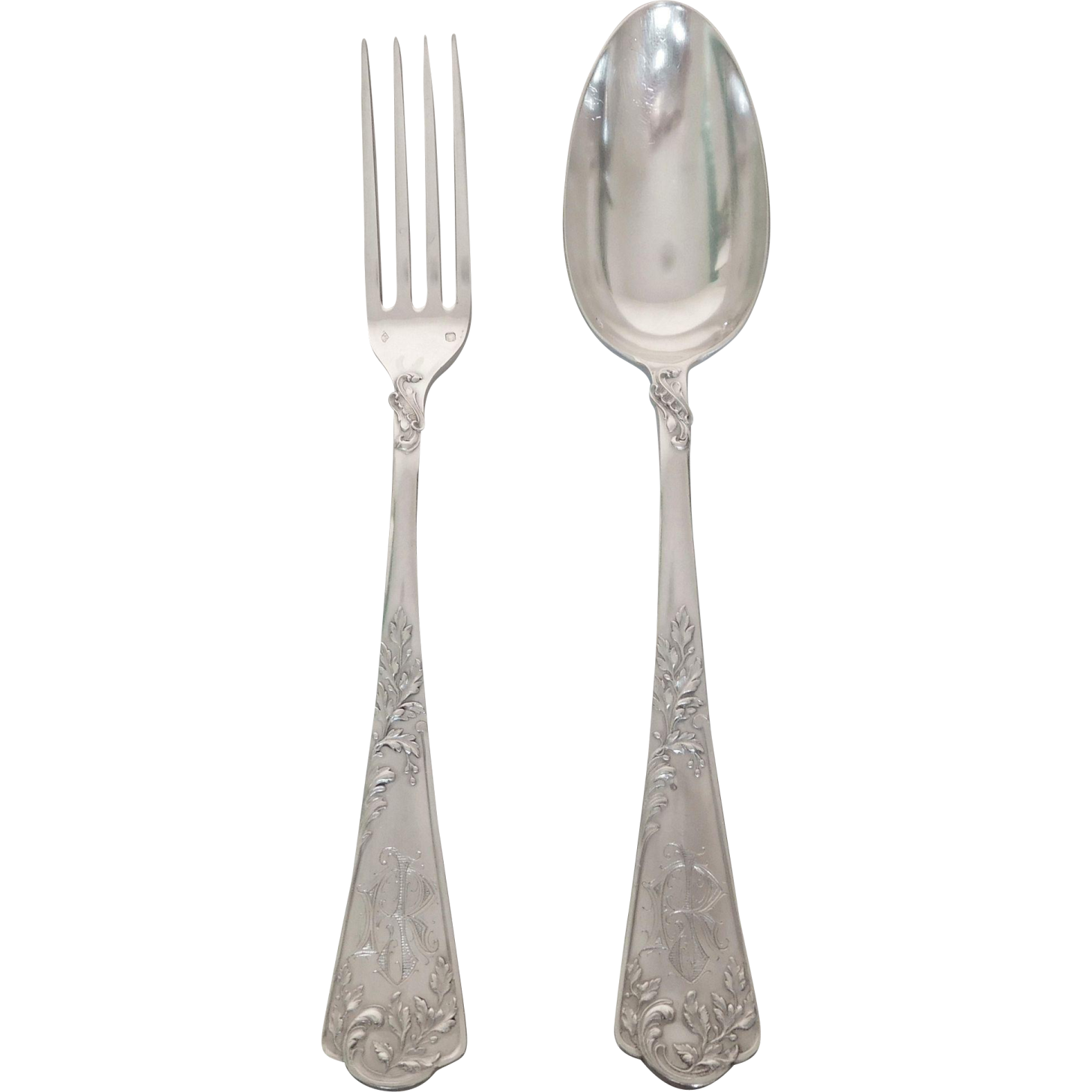 a set of two forks and spoons