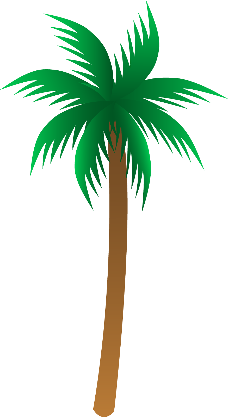 a palm tree with green leaves