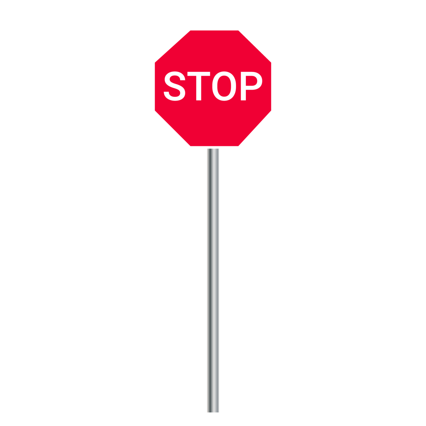 a stop sign on a white background