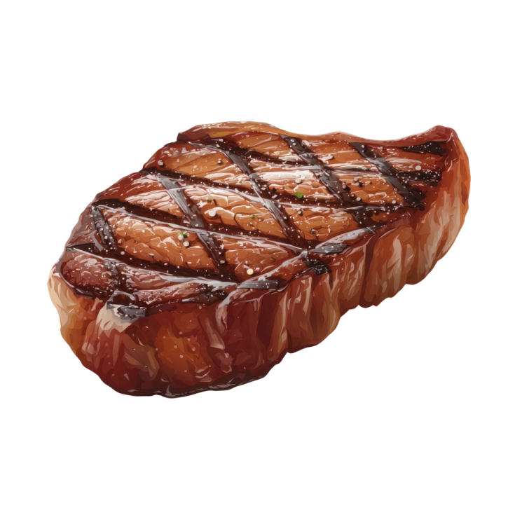 a piece of meat on a white background