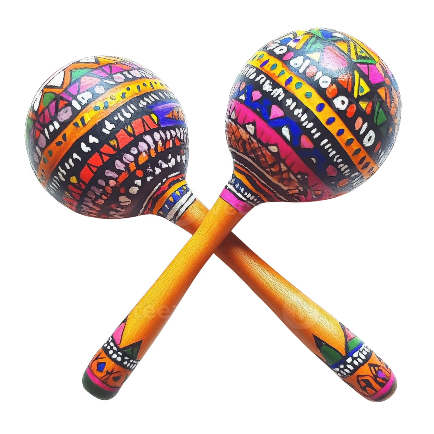 two maraos on a white background