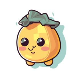 an orange with a bow on it's head