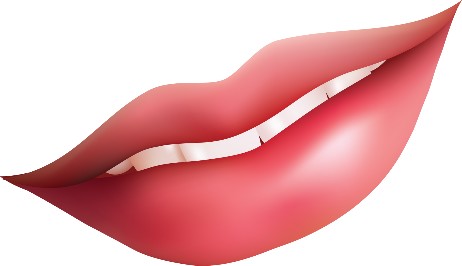 a red lip with a white background