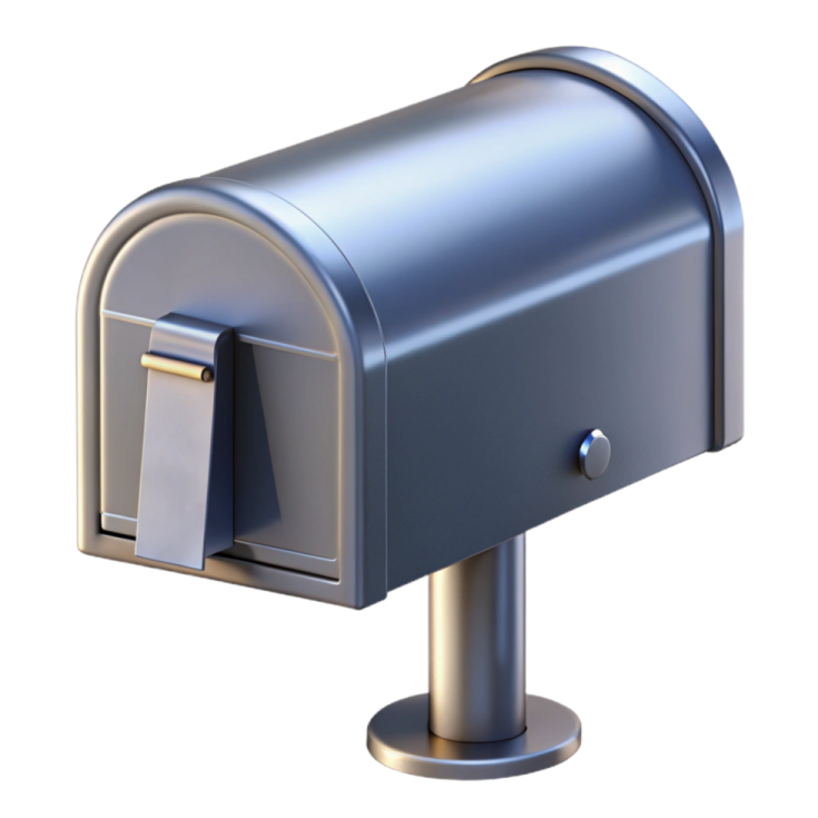an image of a mailbox on a white background