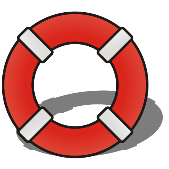 a red life preserver